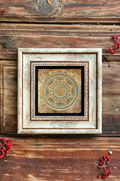 Oscar Stone Decor Decor de perete din piatra cu rama 20x20 cm-Decor de perete...