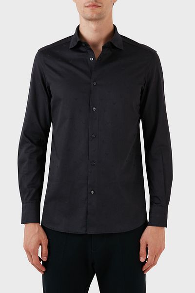 Navy armani shirt store