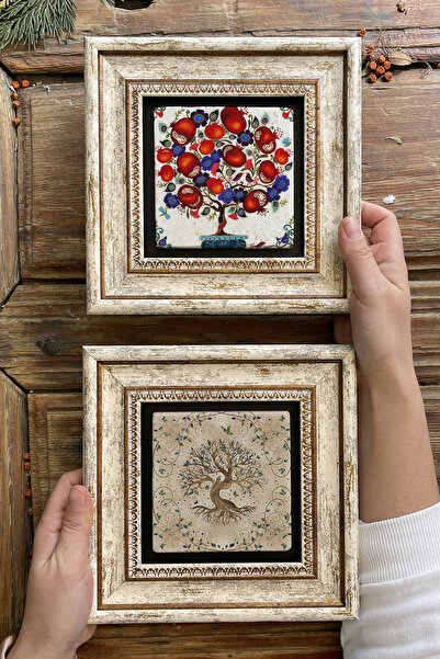 Oscar Stone Decor Tablou decorativ de perete din piatră înrămată 20x20cm Set ...