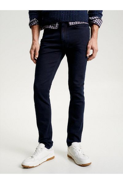 Tommy Hilfiger Men's Denim Fabric Regular Waist Straight Model Navy Blue Jeans MW0MW33345-1BU