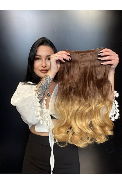 Suzan Peruk Dalgalı Geniş Parça Yarımay Çıtçıt Saç Doğal Ombreli