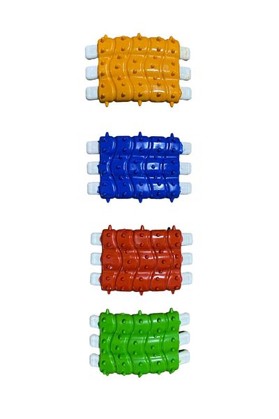 Glipet Hard Plastic Rib Shaped Teether Dog Toy