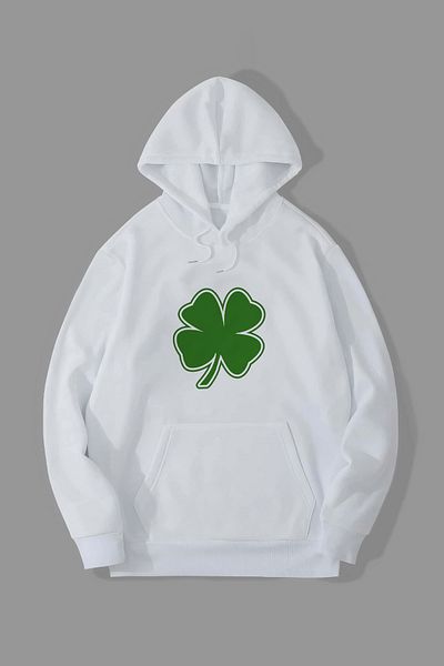 Jooy Company Hanorac cu glugă cu imprimeu Clover