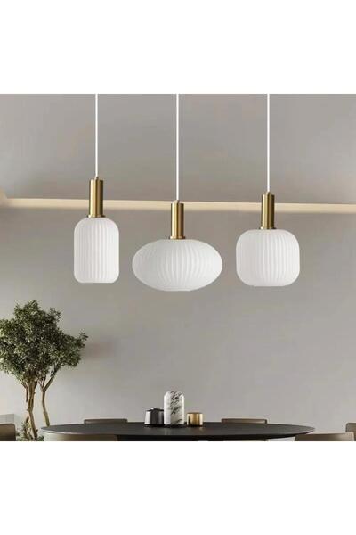 Rsylight Rustik Dekoratif Metal Modern Masa Üstü Eskitme Kaplama Beyaz Opal C...