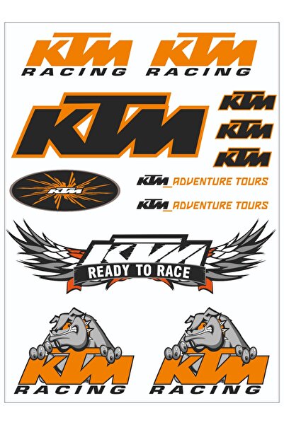 PROMOT MOTOSİKLET STİCKER KTM RACİNG KARIŞIK MOTOSİKLET MARKA STİCKER KTM DUK...