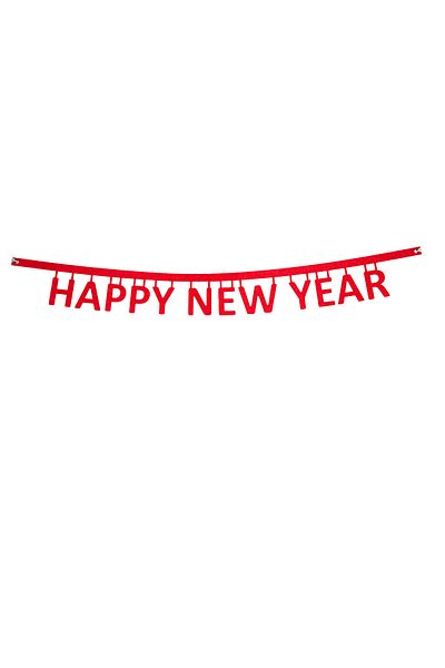 Feymoons Happy New Year Happy Birthday Felt Lettering 90 CM Red DEPAKECE1002