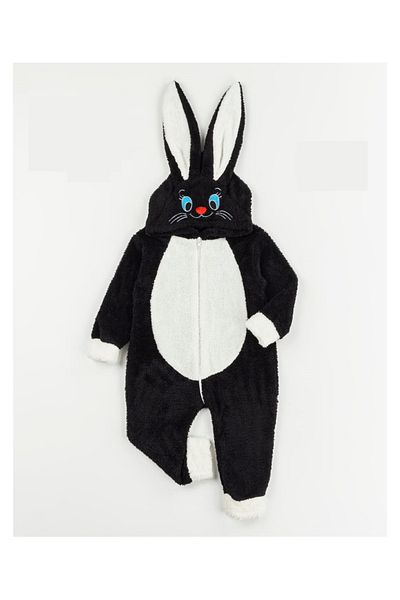mj baby Welsoft Plush Zippered Rabbit Jumpsuit 1-2-3 Years