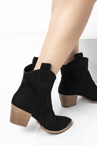 MY DERİ Brush Kadın Western Kovboy Kısa Bot