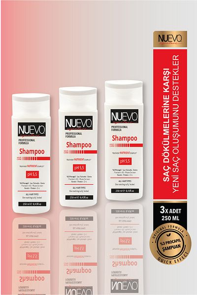Nuevo Signature 3 Pieces 3% Procapil Shampoo - Anti-Hair Loss and After-Hair Transplant