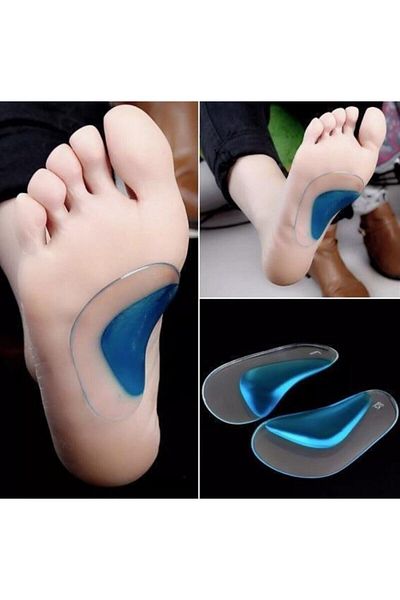 CMT Arc Supported Silicone Insoles Flat Sole Silicone Foot Insoles