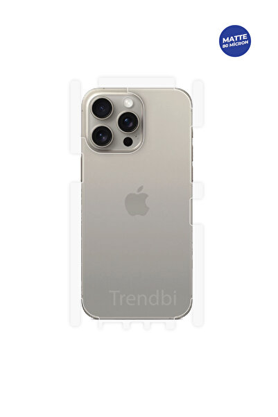 Wrapsol Iphone 15 Pro Max Mat Arka Ve Yan Koruyucu Tpu Film