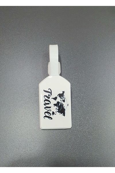 Seyahataksesuar travel accessory white travel world themed luggage bag suitcase tag