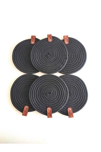 BEVEZ HOME Decorative Snail Jute Woven Coasters
