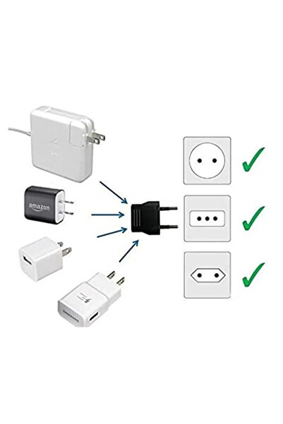 nelerbulurum 10 ADET Yüksek kaliteli siyah Amerikan Fiş Standart Çevirici Amerikan Tipi Priz Dönüştürücü Fiş