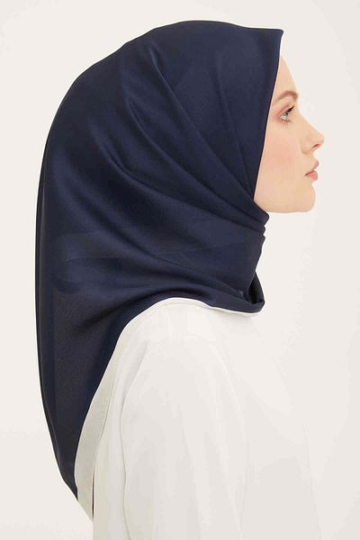 Armine Μονόχρωμο κασκόλ Eliza Trend Navy Blue 41