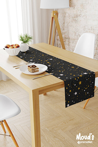Moud's Τραπεζομάντιλο Runner Suede με μοτίβο μαύρου αστεριού