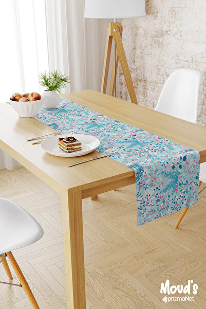 Moud's Τραπεζομάντιλο Runner Suede με μοτίβο Winter Branches