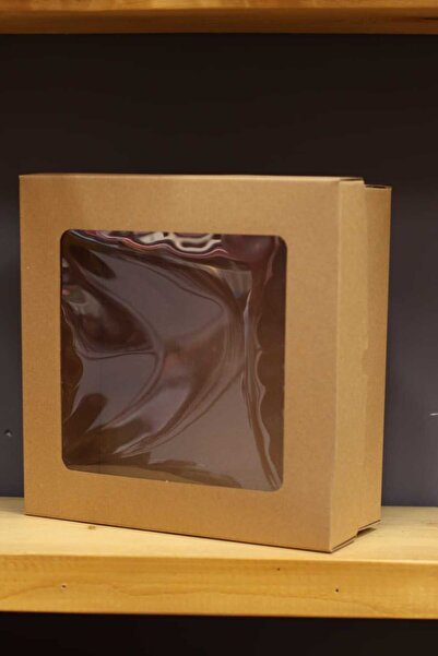 demontecraft Pencereli Hediye Kutusu Hediye Paketi 25x25x10