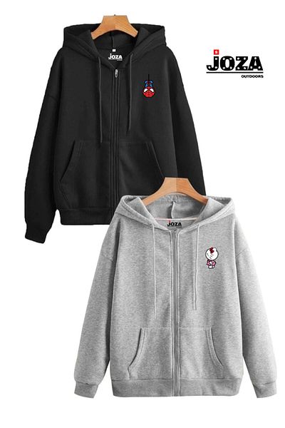 Joza Outdoors Spiderman Hello Kitty Lover Combination με 3 κλωστές φούτερ με κουκούλα με φερμουάρ Fleece Jacket Σετ 2