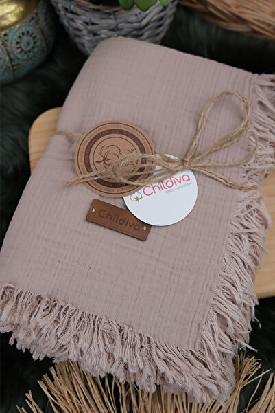 Childiva %100 Pamuklu Çift Katlı Müslin Battaniye