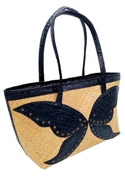 Dünyadan Hediyeler Straw Knitted Leather Decorated Hand Shoulder Bag No.20