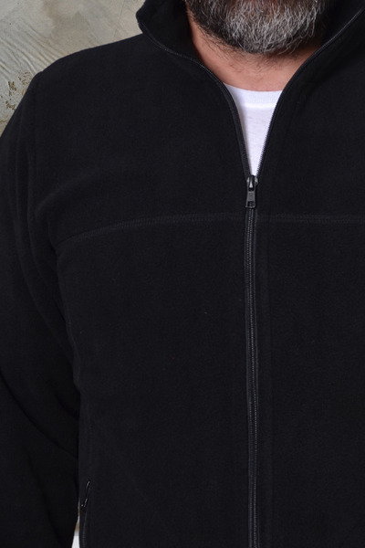 yakamor Men's Thick Black Fleece Coat