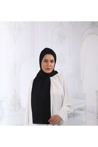 SpecialScarf Hijab Fashion COTTON CRASH JAZZ WIFE MIO WIFE BLACK COLOR