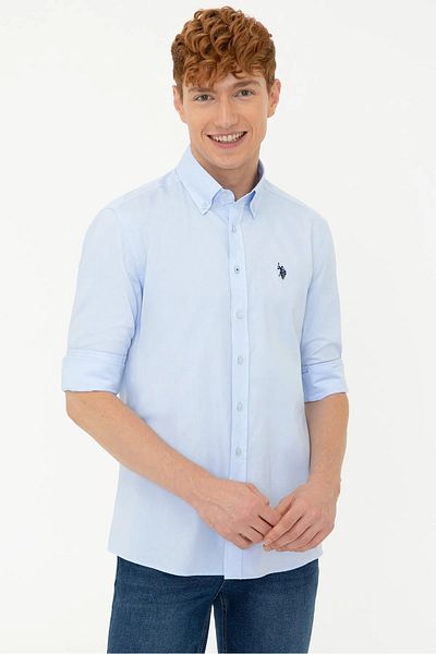 U.S. Polo Assn. Α.Π. ΠΟΛΟ ΑΝΔΡΙΚΟ SLIM FIT BASIC ΑΘΛΗΤΙΚΟ ΠΟΥΚΑΜΙΣΟ 1672411 CEDRO