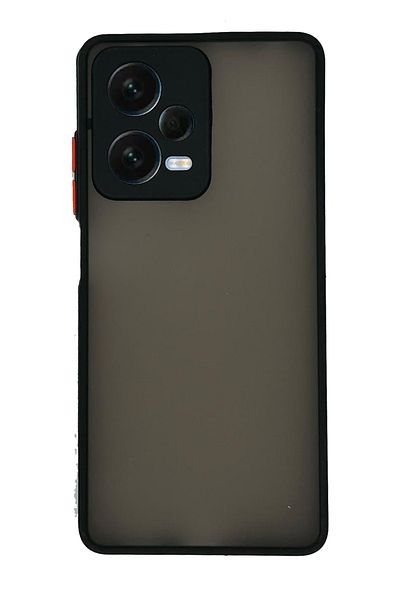 Merwish حافظة لهاتف Xiaomi Redmi Note 12 Pro(5G) مع حماية لعدسة الكاميرا Hux Tpu سيليكون أسود