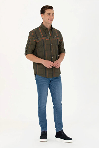 U.S. Polo Assn. U.S. POLO ERKEK COMFOT KESİM SPOR GÖMLEK G081SZ004.000.1687689 AKSOLA