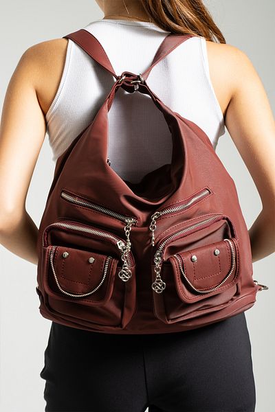 MEGA WOMEN'S MEGA LARGE SIZE MULTI COMPARTMENT SHOULDER BAG AND BACKPACK