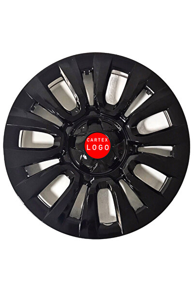 Cartex Fiat Egea 15'' Inç Piano Black Siyah Jant Kapağı 4 Adet Çelik Jant Gör...