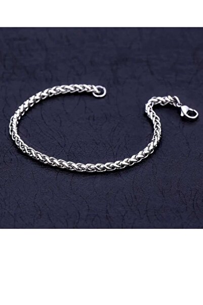 ESJ سوار للجنسين من الستانلس ستيل مقاس 4 ملم و20.5 سم بسلسلة إيطالية