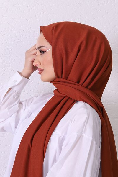 shalby Βαμβακερό Cazz Shawl Hijab Cinnamon
