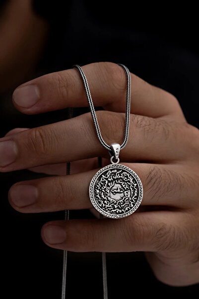 htc gümüş sepeti Nazar Duası Kıtmir Erkek Gümüş Kolye Zincir