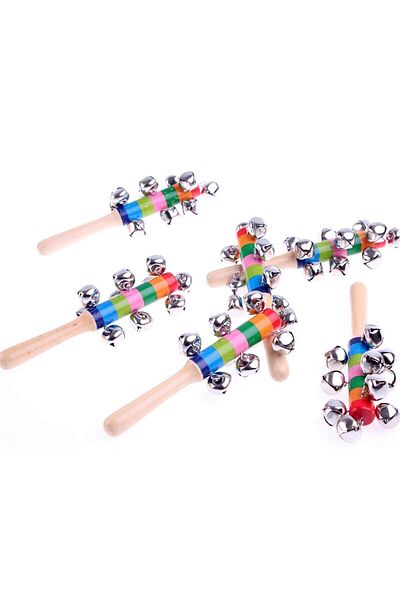 Learning Toys Pack of 2 Wooden Rattles