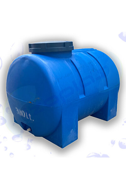 İZOPLAS 300 Litre Polietilen Su Deposu (YATAY - MAVİ RENK)