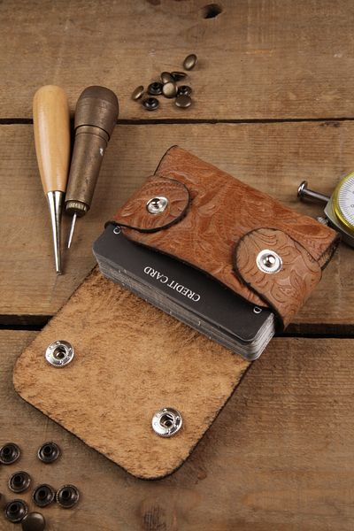 New Coast Leather 1900's Γνήσιο & Πραγματικό Δερμάτινο Χειροποίητο Ανδρικό Καρτοθήκη Tan