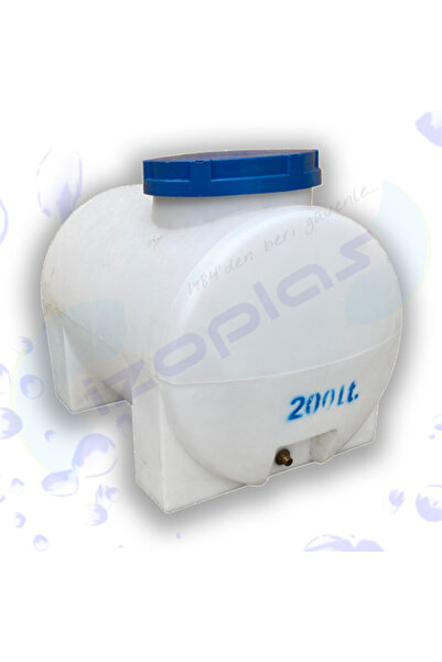 İZOPLAS 200 Litre Polietilen Su Deposu (YATAY - BEYAZ RENK)