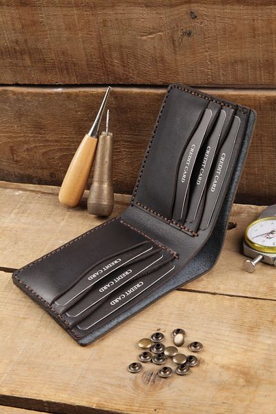 New Coast Leather 1900's Ανδρικό πορτοφόλι από γνήσιο και πραγματικό δέρμα χειροποίητο