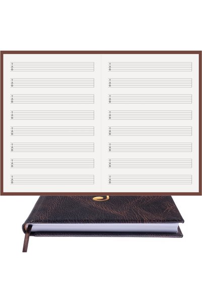 BİDEFTER لوحة ملاحظات الجيتار (مفتاح التبويب)100% صناعة يدوية، خياطة يدوية (خيوط) مغلفة بالجلد (A/5)