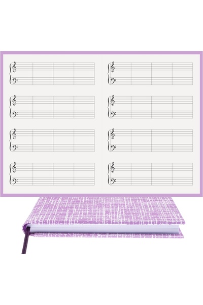 BİDEFTER مفكرة بيانو (مفتاح Fa اليسار) 100% صناعة يدوية، خياطة يدوية (خياطة خ...