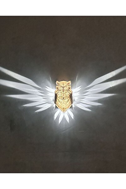 Genel Markalar Baykuş Gece Lambası Led Işıklı 3D Duvar Süsü