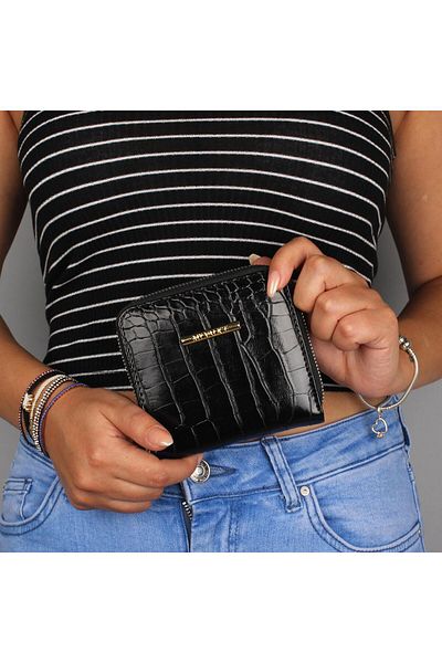 My Valice Women's Leather Wallet and Card Holder 1623 Black