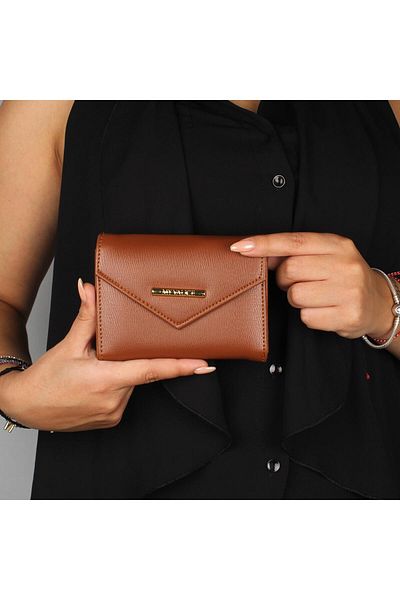My Valice Women's Leather Wallet and Card Holder 1621 Tan