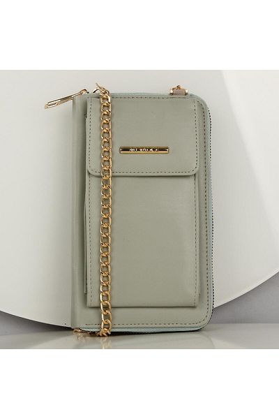 My Valice My Valice Leather Crossbody Wallet and Card Holder Compartment Phone Bag 1617 Mint Green