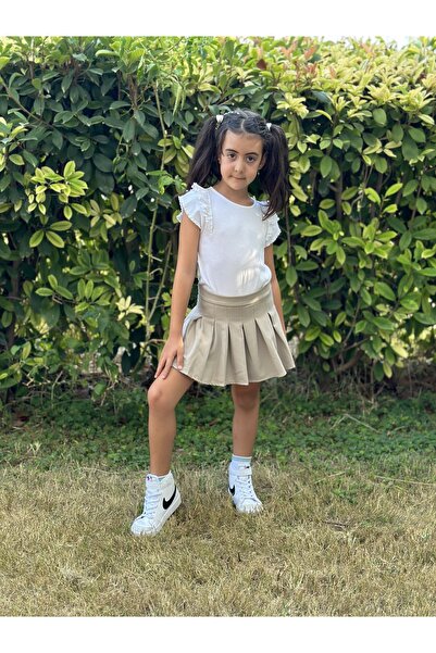 enjoy bebe Pileli Kız Çocuk Kolej Etek 3444