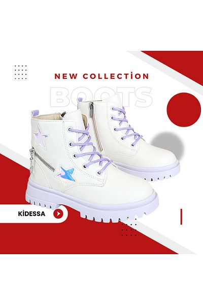 Kidessa 1733 Ανατομική Σόλα Κοριτσίστικες Μπότες ΜΠΕΖ