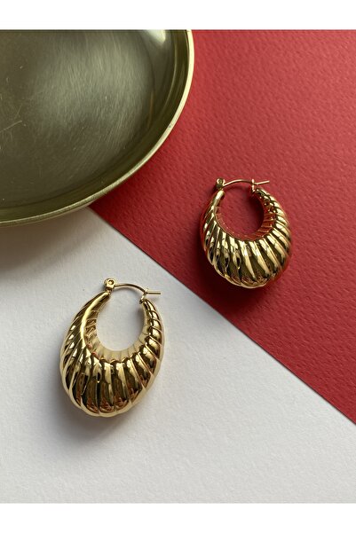 Pinery Jewels زوج من الأقراط الكبيرة المتدلية المصنوعة من الفولاذ المقاوم للتشوه