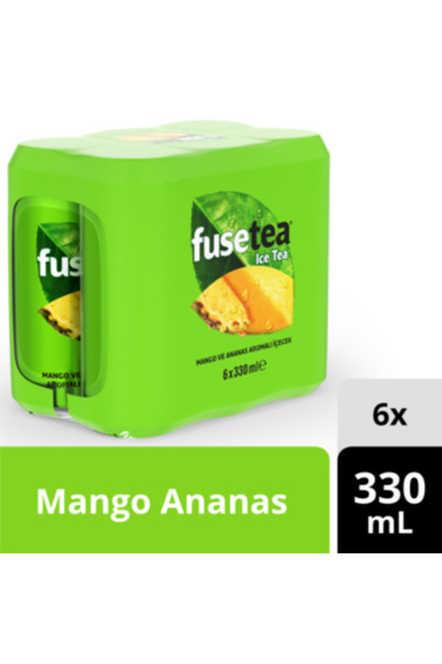 Fuse Tea Soğuk Çay Mango Ananas Aromalı İçecek Kutu 6X330 Ml ( 1 ADET )